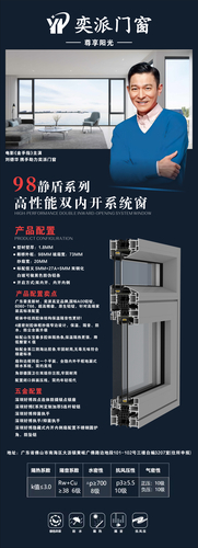 98静盾系列高性能双内开系统窗